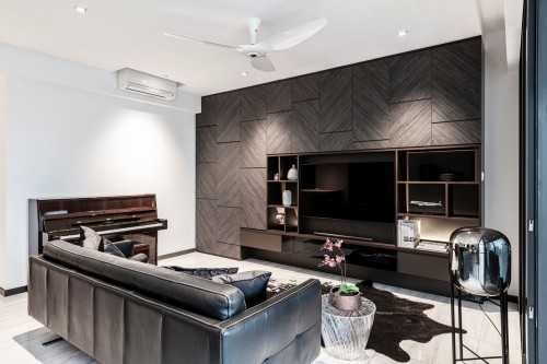 Contemporary Living Room at The Poiz Residences (Contemporary)