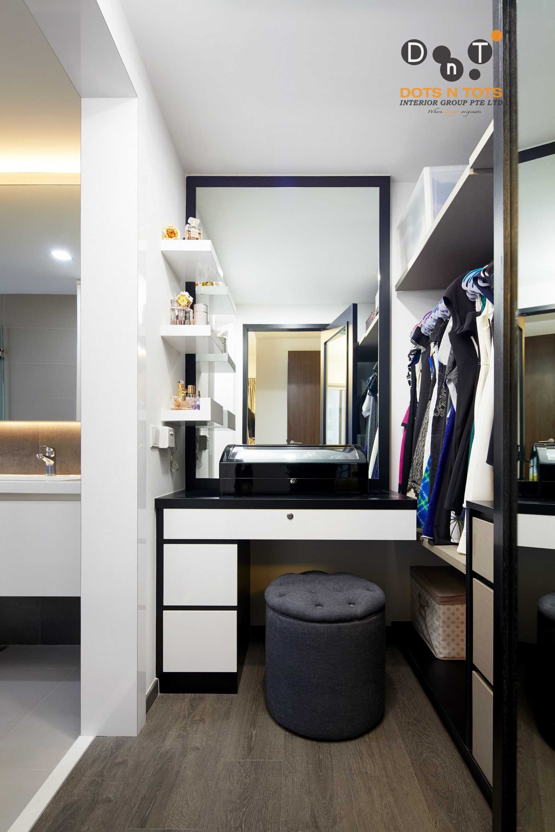 Contemporary Walk-in Wardrobe with Mirror and Wardrobe