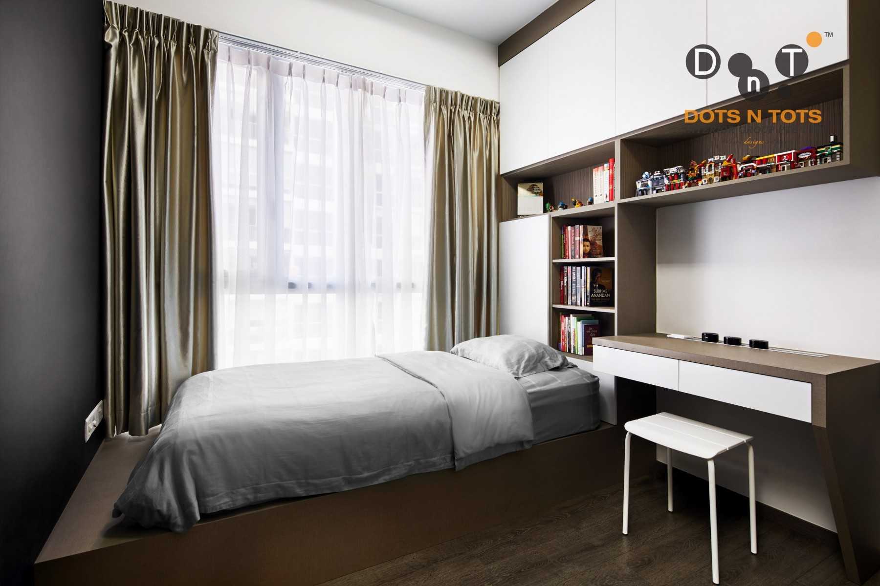 Contemporary Bedroom with Cove Lighting and Drop Ceiling