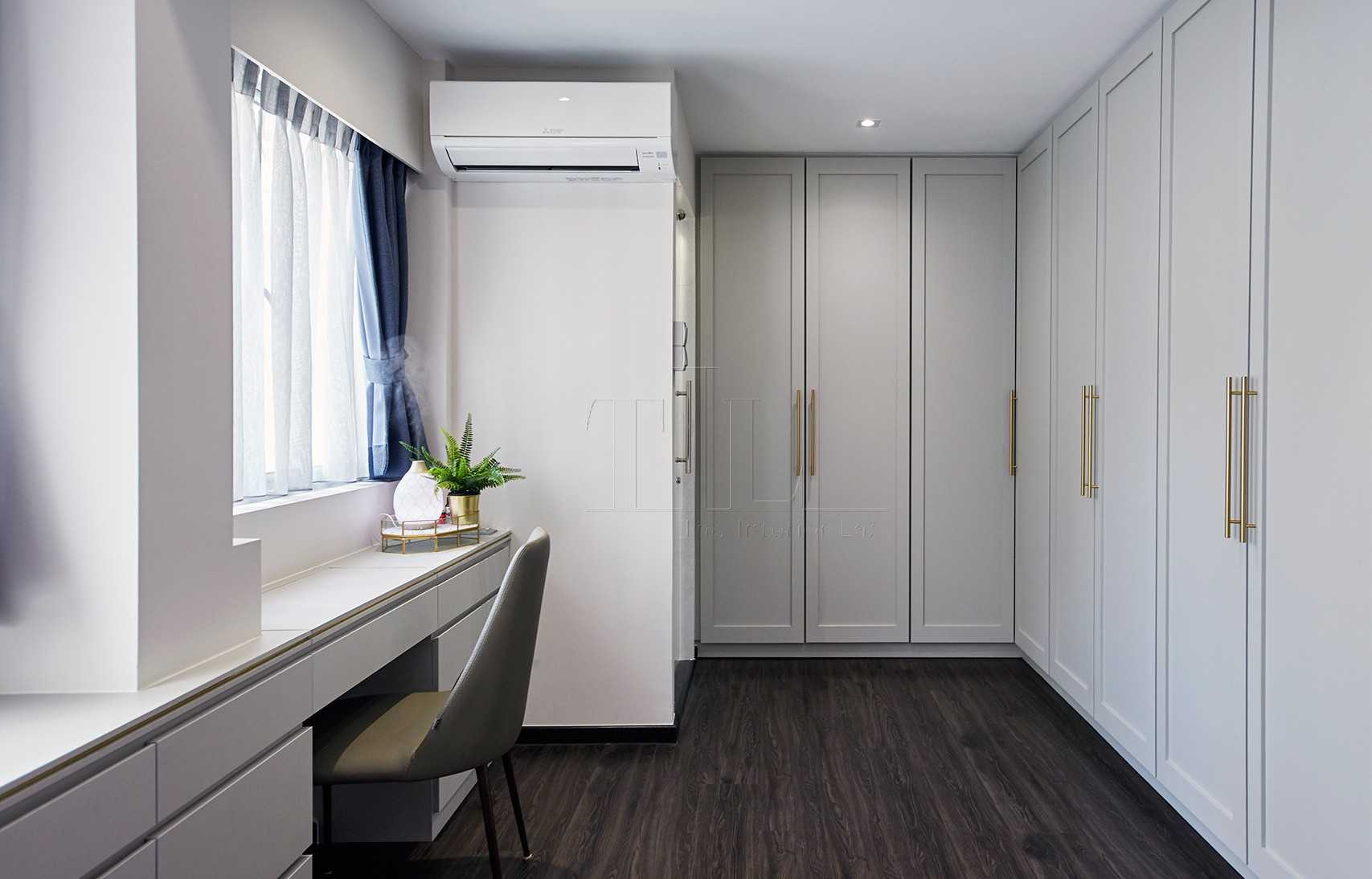 Modern Bedroom with Wardrobe and Window Seat
