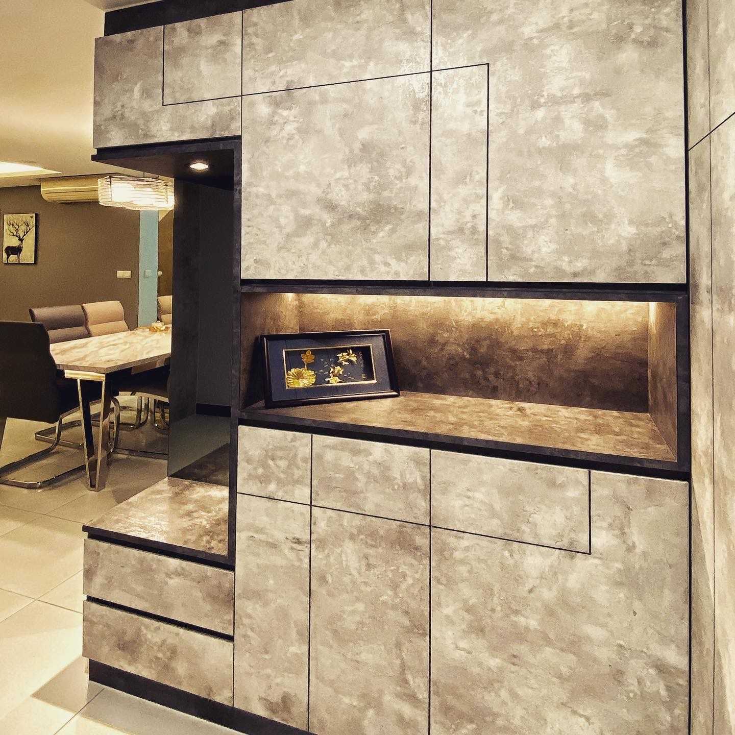 Modern Entryway with Mirror and Shoe Rack