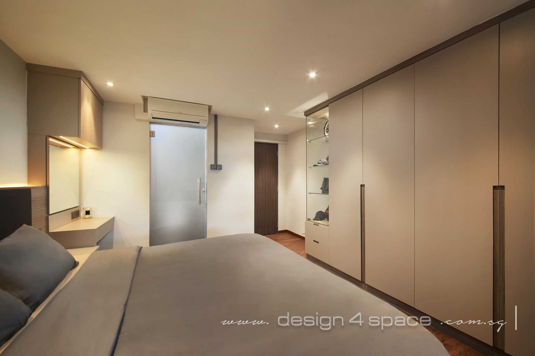 Modern Bedroom with Vinyl Flooring and Wood Flooring