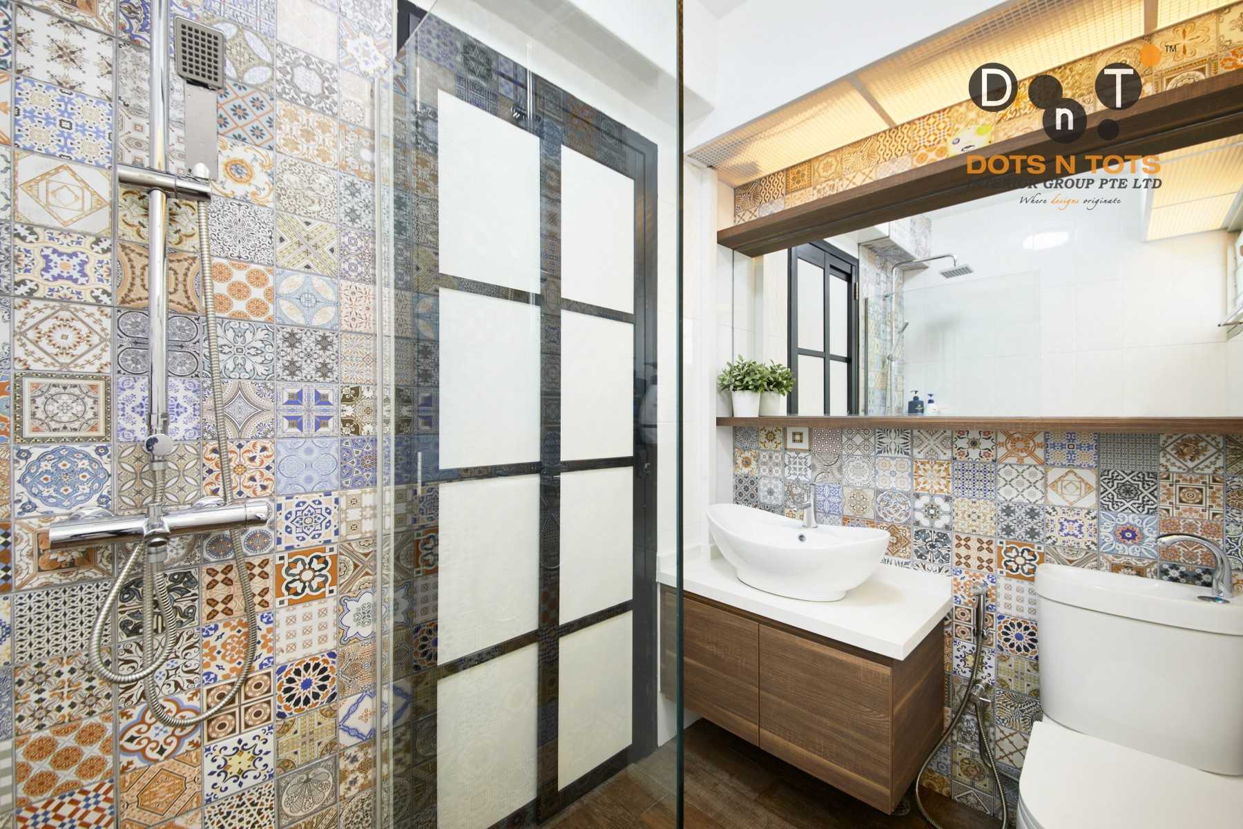Country Bathroom with Mirror and Bathroom Storage