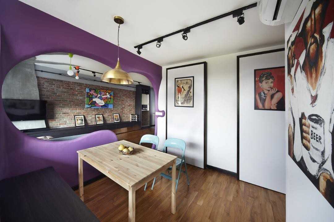Eclectic Dining Room with Dining Table and Dining Chairs
