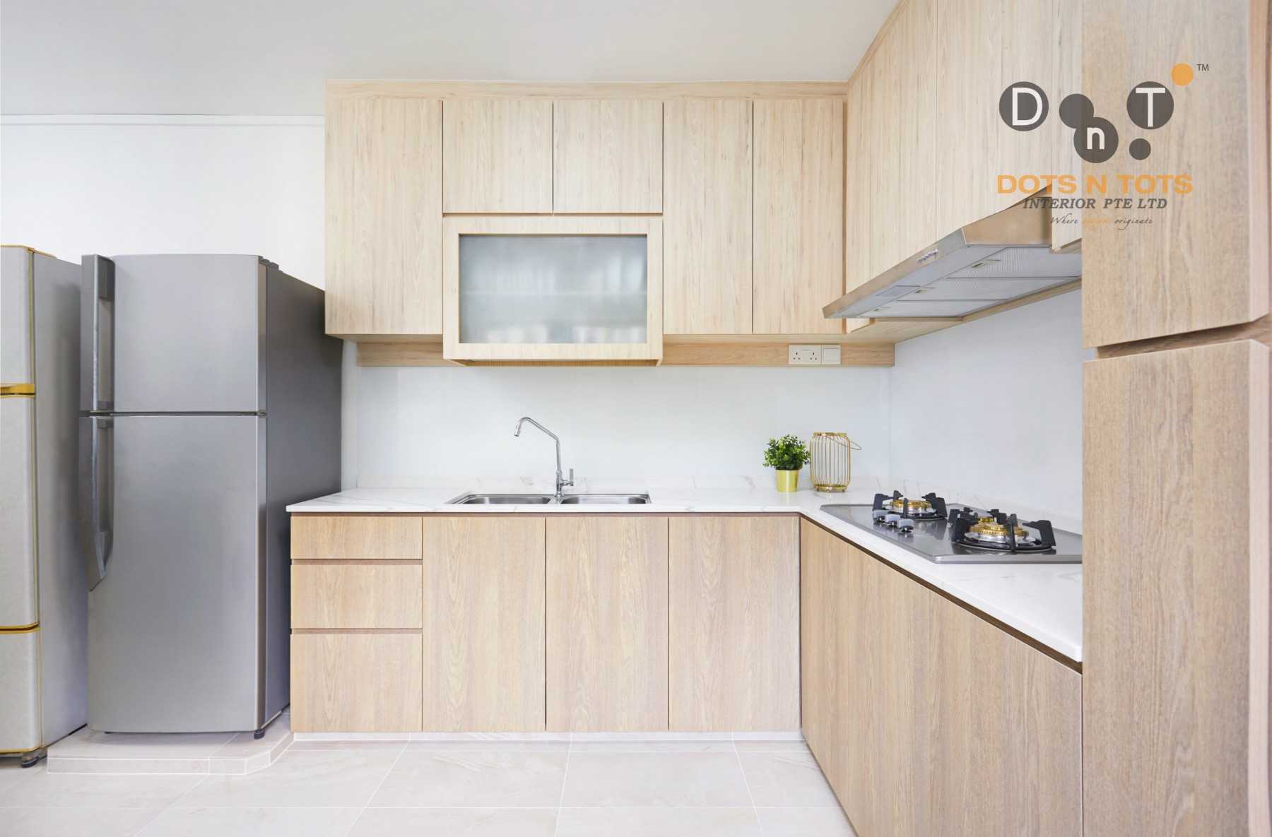 Scandinavian Kitchen with Kitchen Window and Kitchen Island