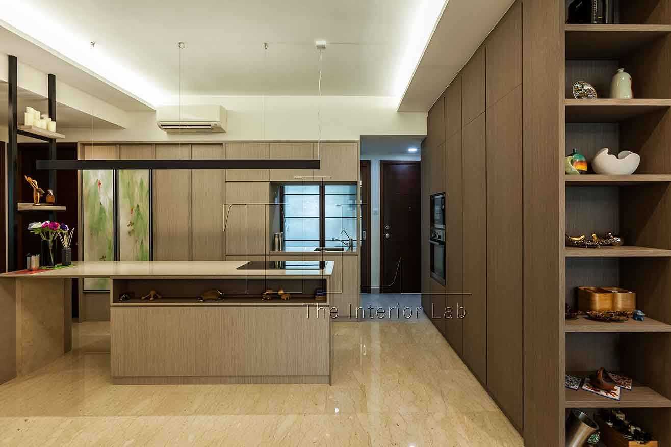 Eclectic Kitchen with Countertop and Cove Lighting