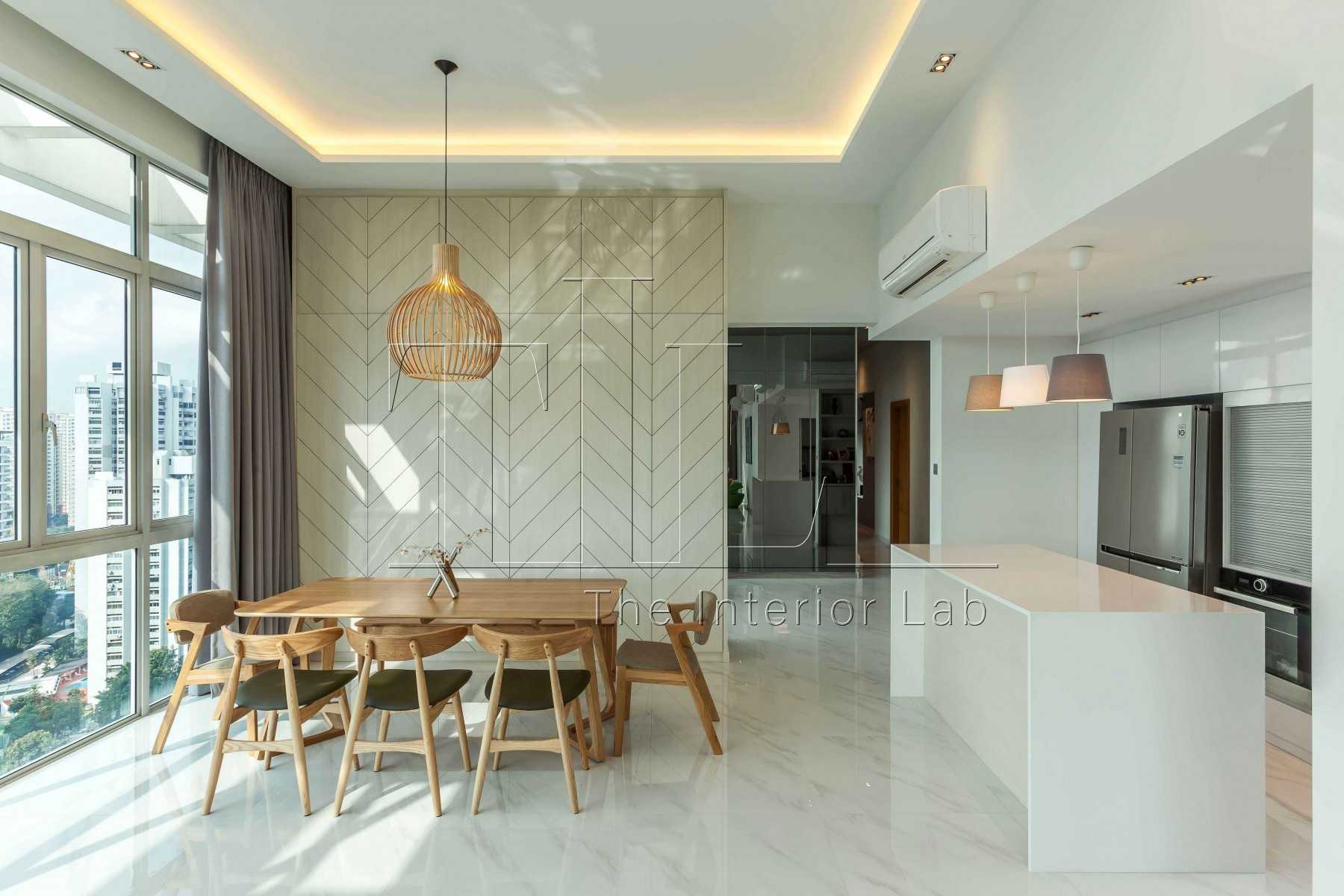 Modern Kitchen with Countertop and Kitchen Island