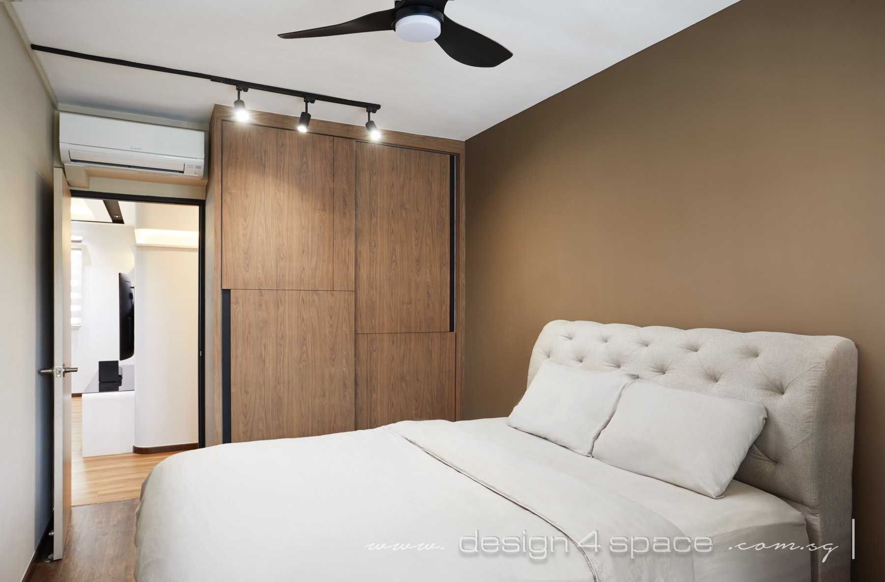 Contemporary Bedroom with Wardrobe and Built-in Bed