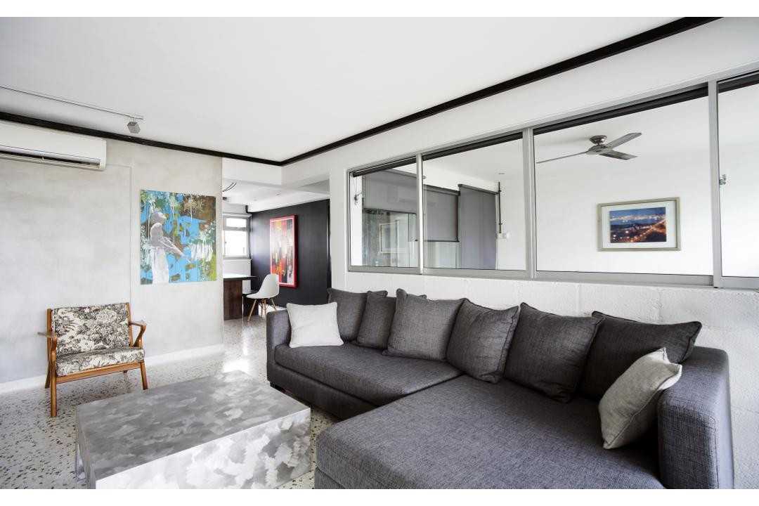 Eclectic Living Room with Sofa and Coffee Table