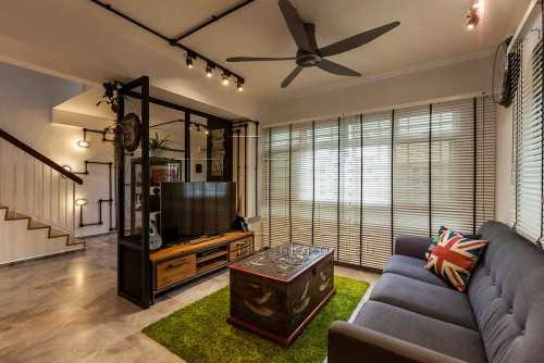 Industrial Living Room at 860 Jurong West