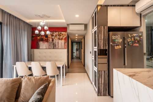 Modern Living Room at Lake Grande