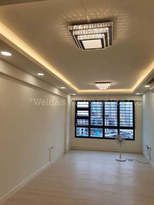 Contemporary Living Room at 4-room RESALE @ Punggol Way