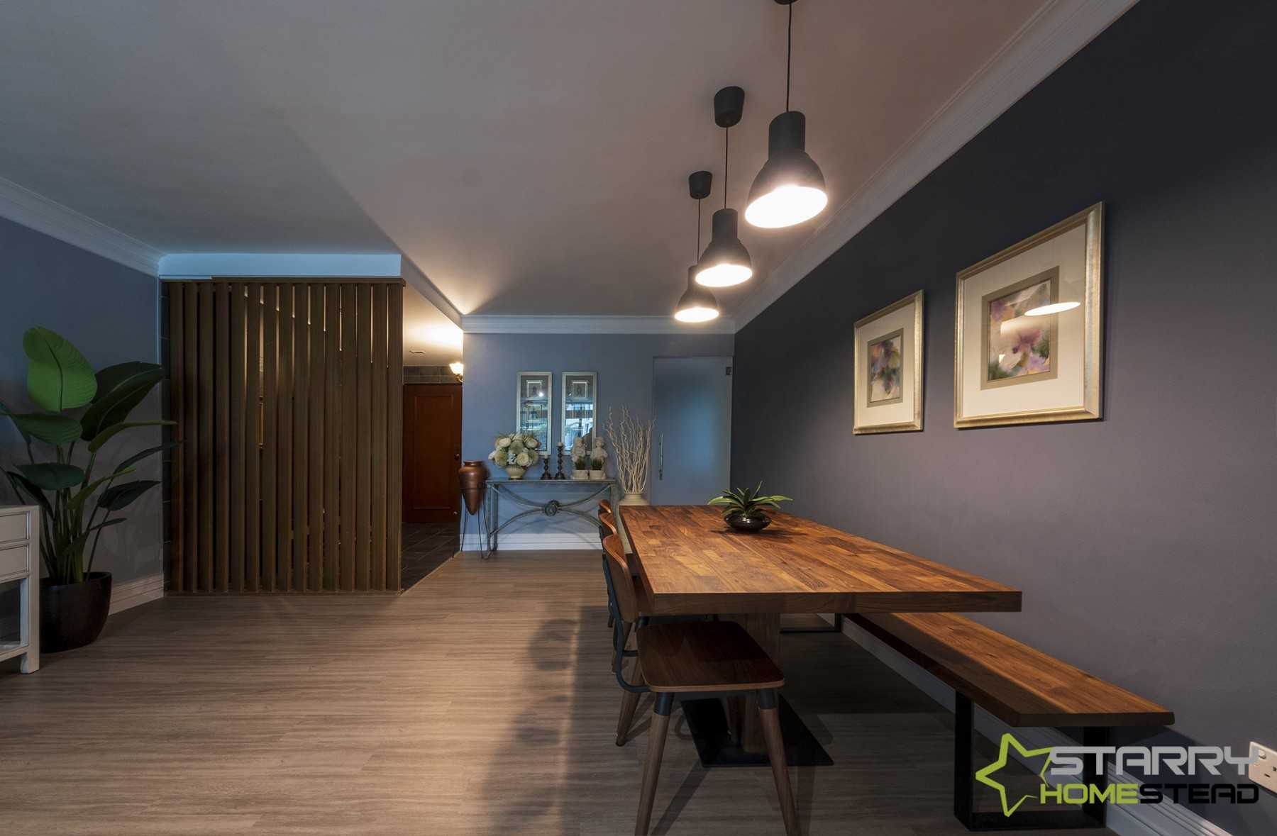 Modern Dining Room with Dining Table and Lighting