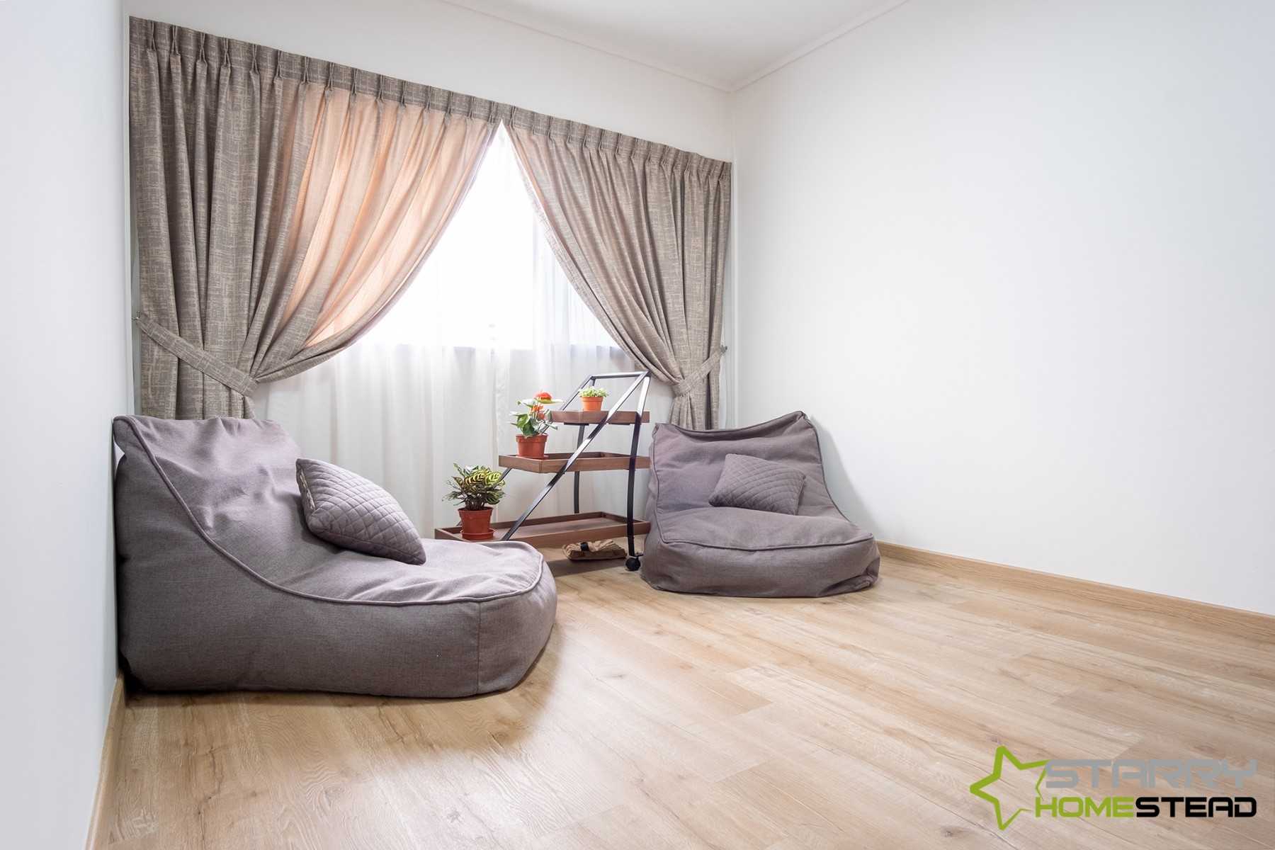 Contemporary Living Room with Vinyl Flooring and Flooring
