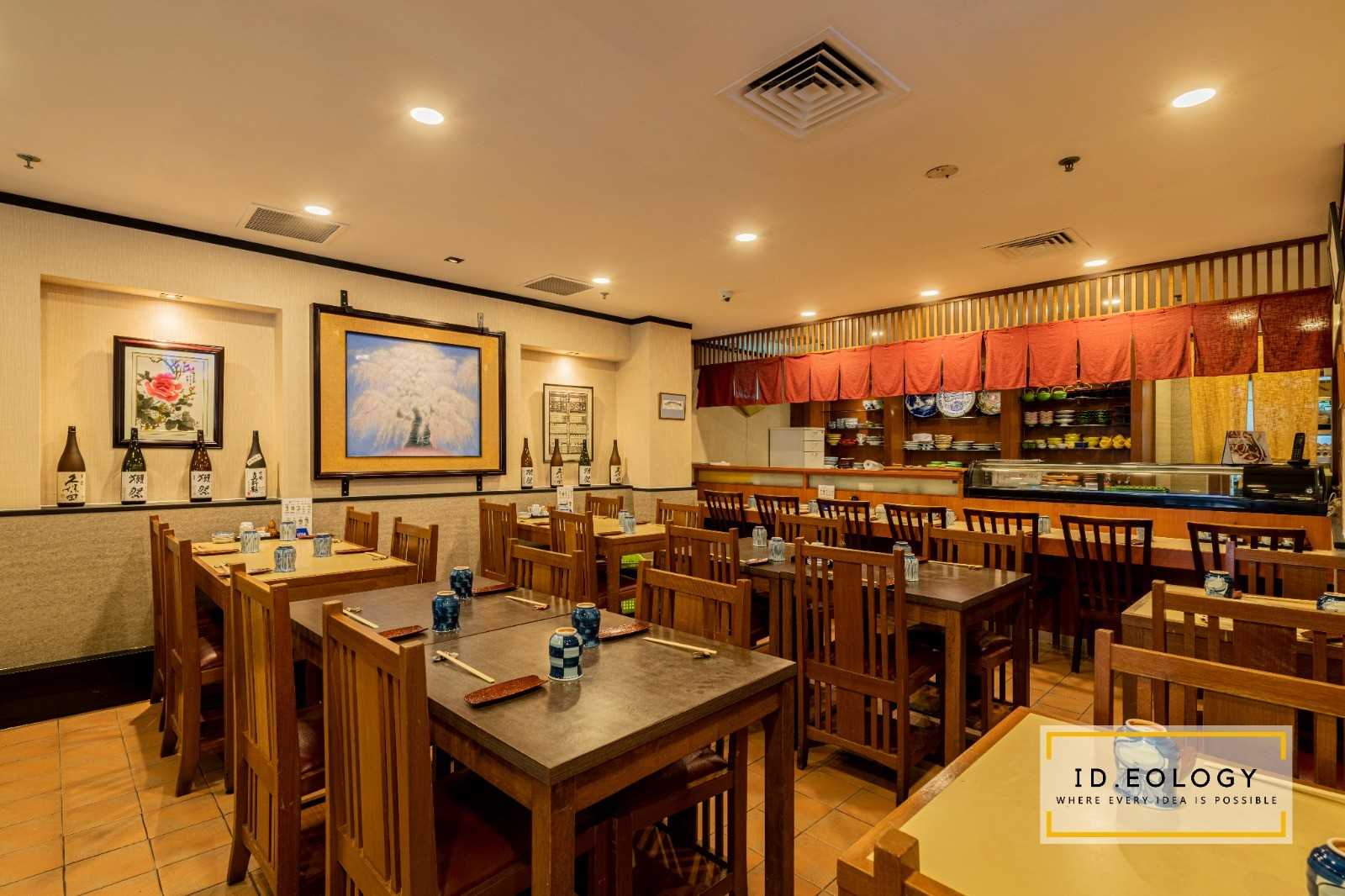 Asian Restaurant with Bar Counter and Dining Table