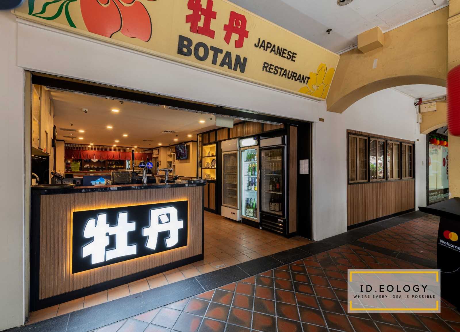 Asian Restaurant with Bar Counter and Dining Table