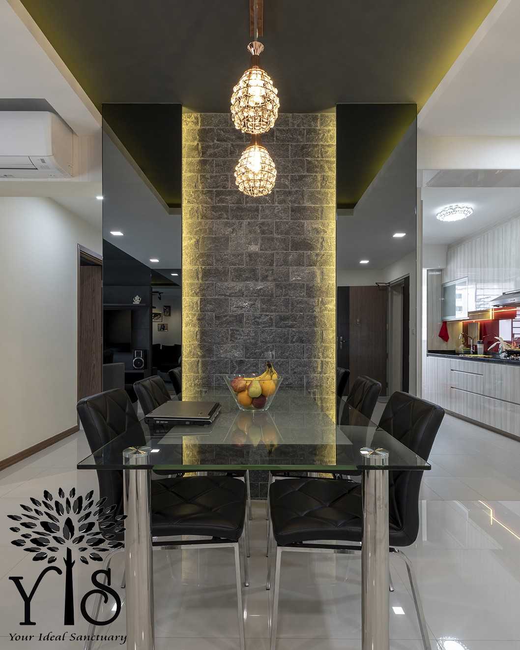 Modern Dining Room with Cove Lighting and Drop Ceiling