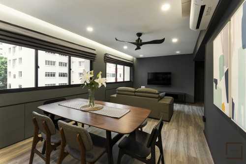 Contemporary Living Room at RESALE 4 ROOM @ BALAM ROAD