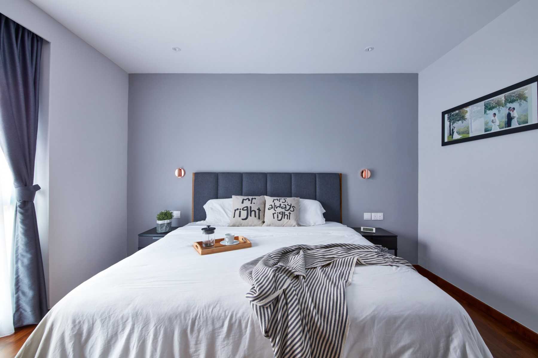 Modern Bedroom with Bedside Table and Queen Bed