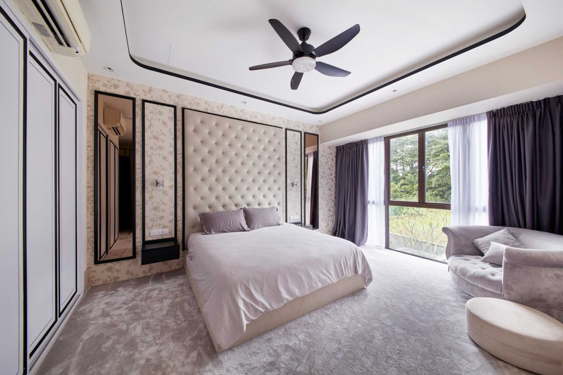 Modern Bedroom with Feature Wall and Carpet