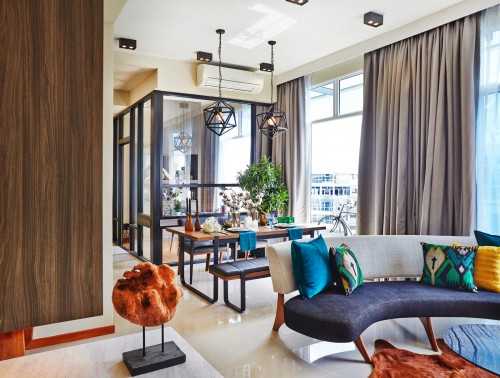Industrial Living Room at The Tampines Trilliant