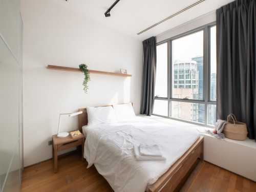 Scandinavian Bedroom at Ten Storey Renovation