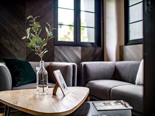 Country Living Room at Walkup Renovation