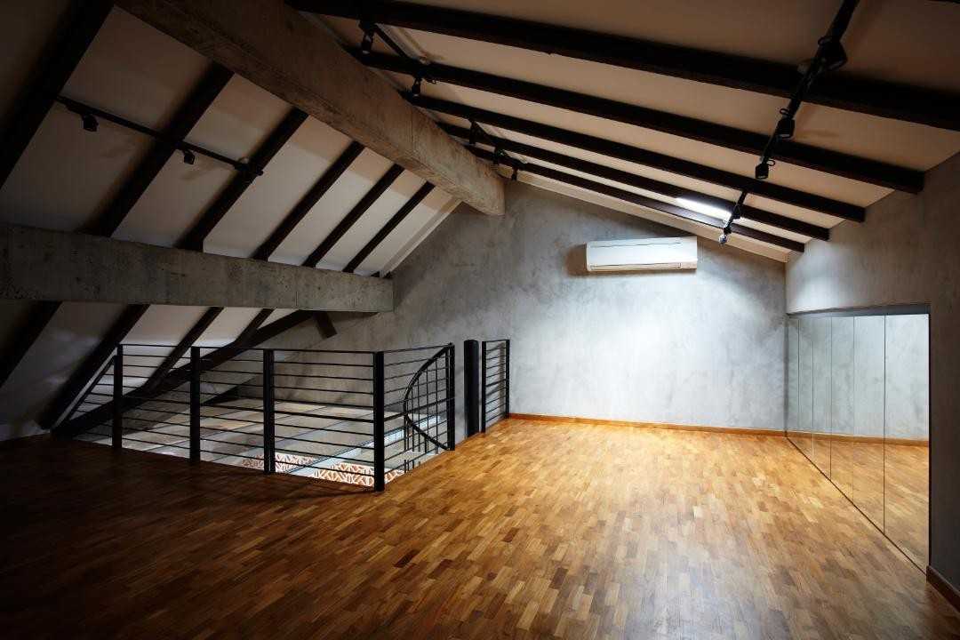 Eclectic Mezzanine with Mirror and Floor Mirror