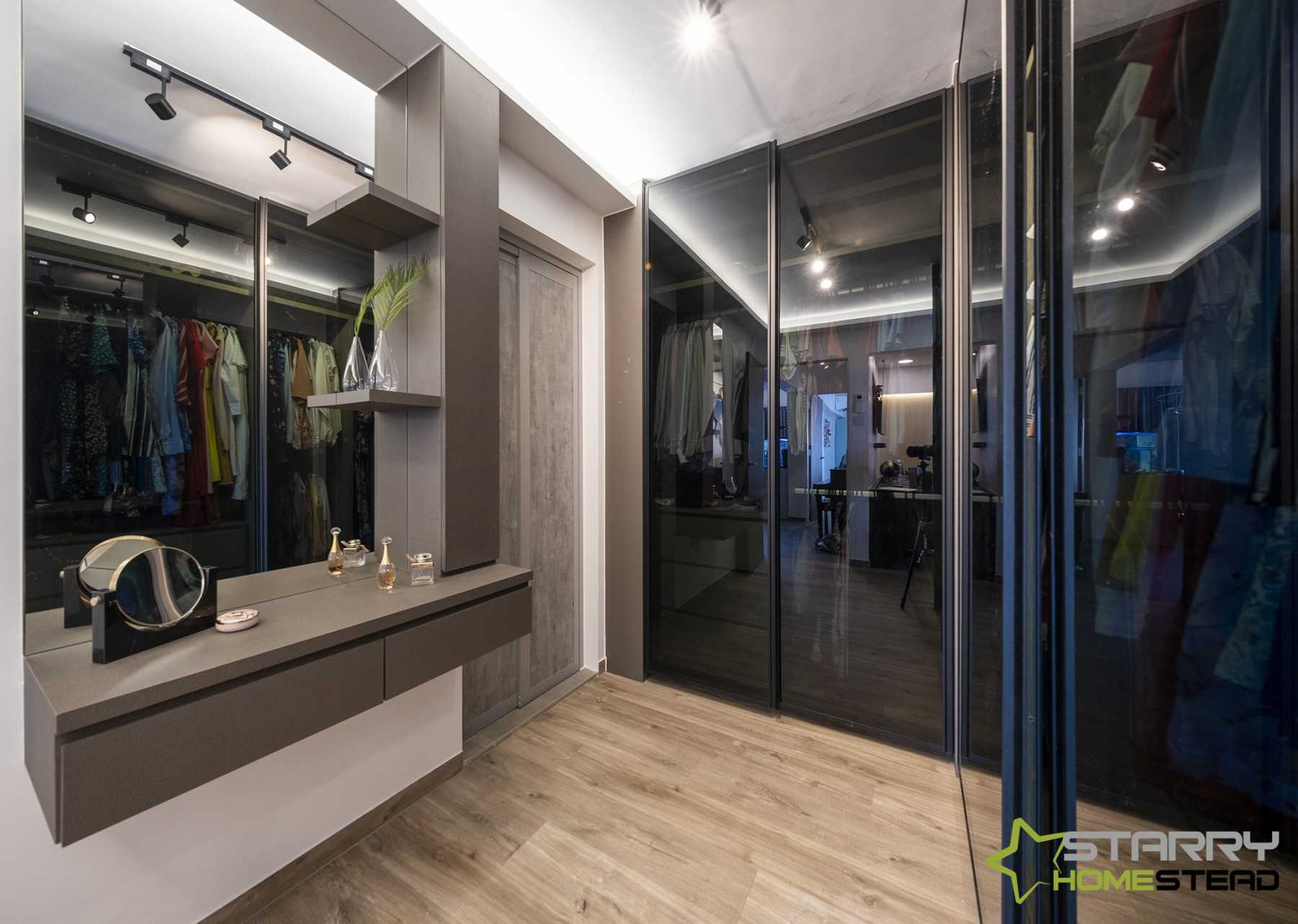 Modern Bedroom with Wardrobe and Dressing Table