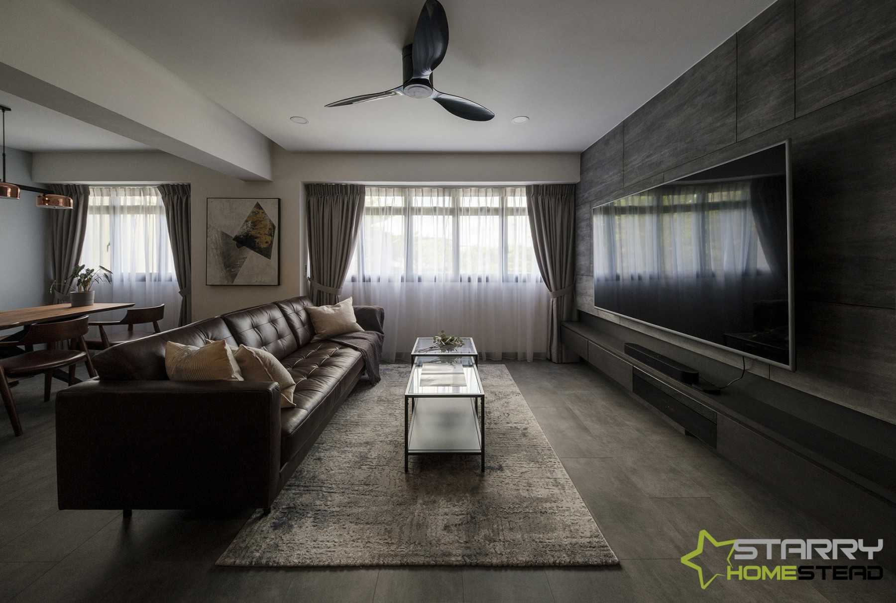 Modern Living Room with TV Console and Sofa
