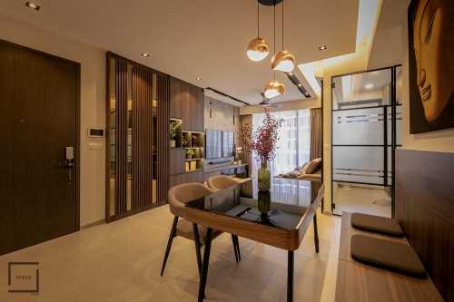 Contemporary Living Room at INZ RESIDENCE EC @ CHOA CHU KANG
