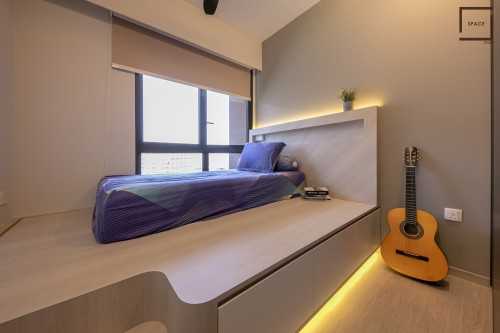 Contemporary Bedroom at INZ RESIDENCE EC @ CHOA CHU KANG