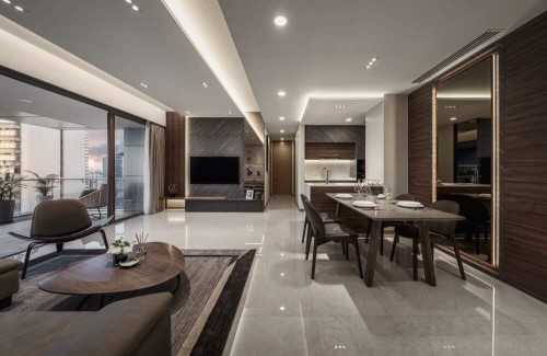 Contemporary Living Room at Concourse Skyline @ Beach Road