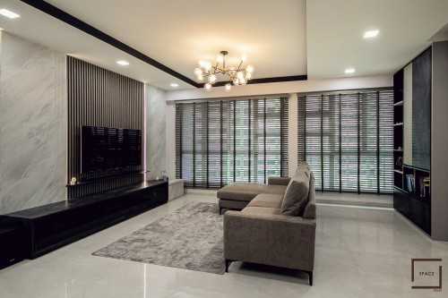 Contemporary Living Room at HDB 5-ROOM @ BIDADARI PARK DRIVE