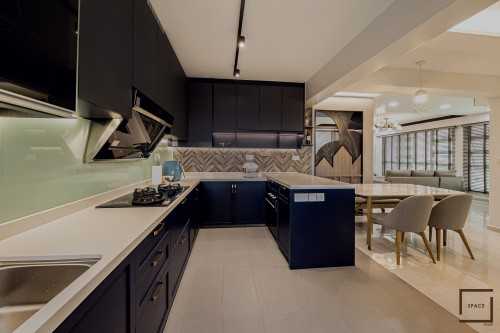 Contemporary Kitchen at HDB 5-ROOM @ BIDADARI PARK DRIVE