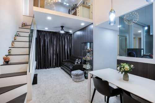 Contemporary Living Room at The Luxurie Loft