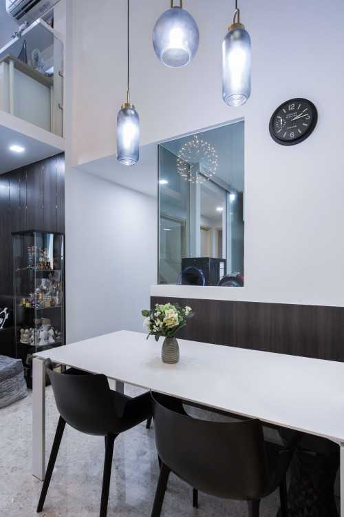 Contemporary Dining Room at The Luxurie Loft