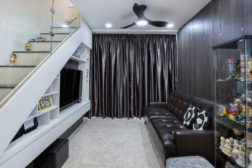 Contemporary Living Room at The Luxurie Loft