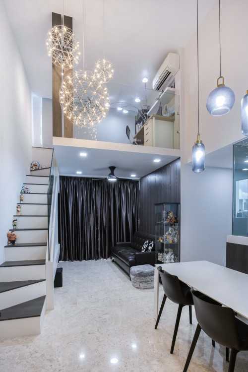 Contemporary Living Room at The Luxurie Loft