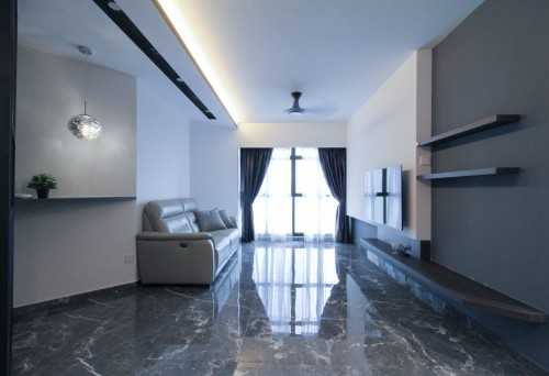 Minimalist Living Room at 310 Anchorvale road