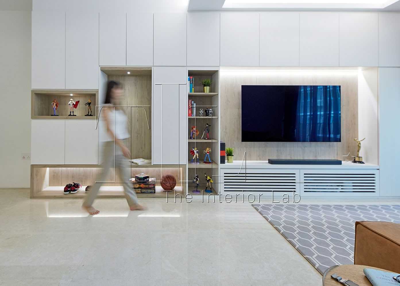 Modern Living Room with Settee and TV Console