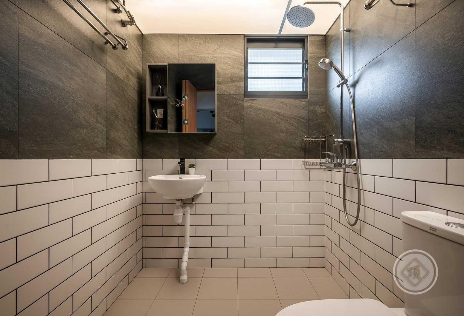 Modern Bathroom with Shower Screen and Bathroom Sinks