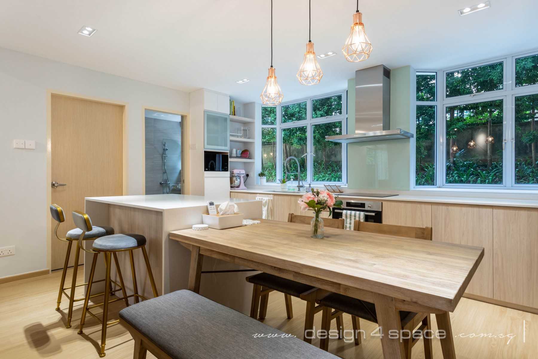 Scandinavian Kitchen with Kitchen Island and Open Kitchen