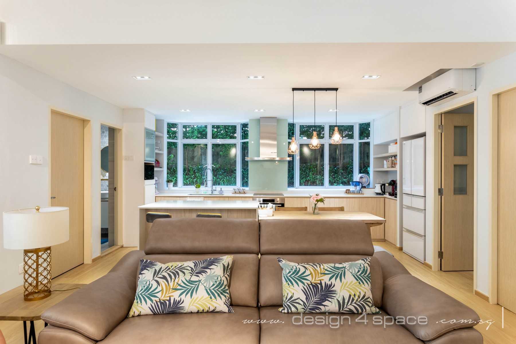 Scandinavian Kitchen with Countertop and Vinyl Flooring