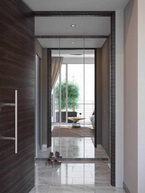 Contemporary Entryway at Condominium at Riviera Drive