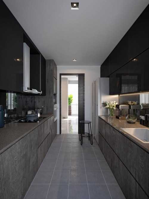 Contemporary Kitchen at Condominium at Riviera Drive
