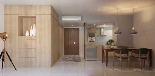 Modern Dining Room at 4 Room BTO Apt @ Ghim Moh Link
