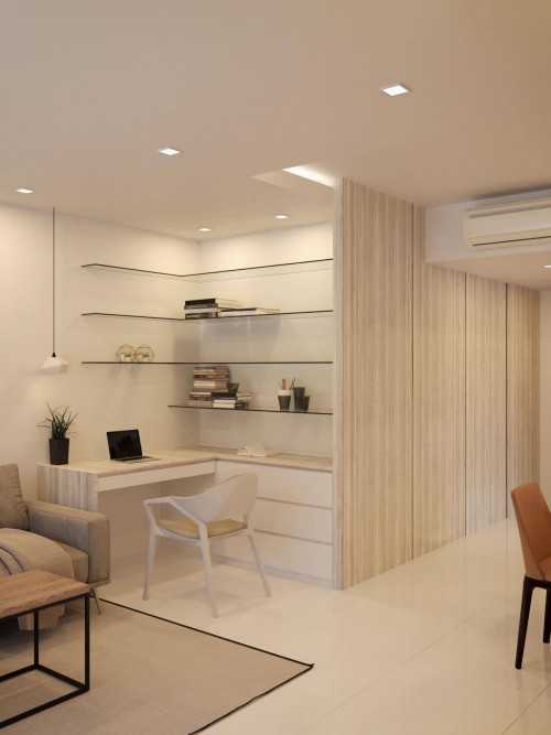 Scandinavian Home Office at HDB apartment @ Skyline II