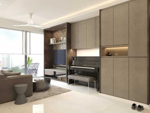 Contemporary Living Room at Apartment @ Parc Life