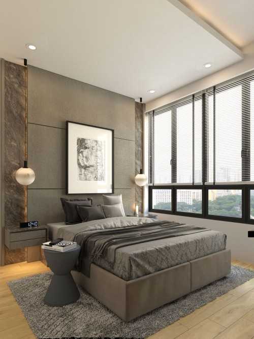 Contemporary Bedroom at Apartment @ Parc Life